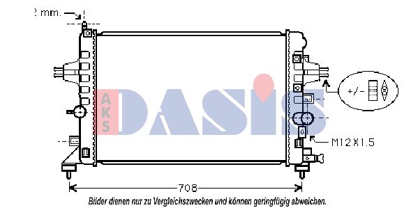 AKS DASIS Радиатор, охлаждение двигателя 150058N